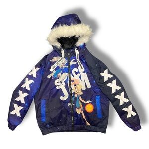 🪐 Space Jam x Members Only Looney Tunes Puffer Jacket 🏀 (‎ M)